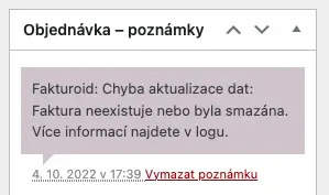 Poznámky objednávky