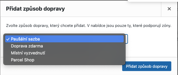 Select standard shipping method