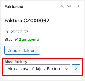 Aktualizace dat