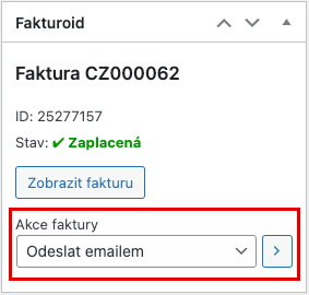 Odeslání faktury z Fakturoidu