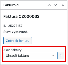Uhrazení faktury