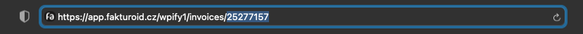 ID faktury v URL