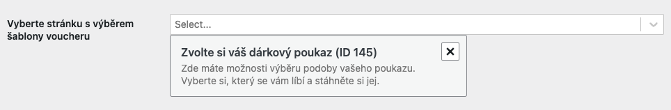 Voucher select page setting