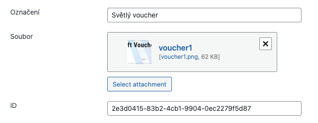 Voucher template background setting