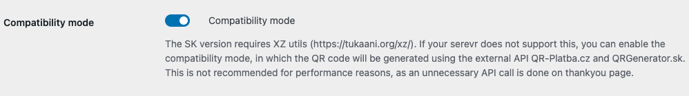 Nastavení módu kompatibility